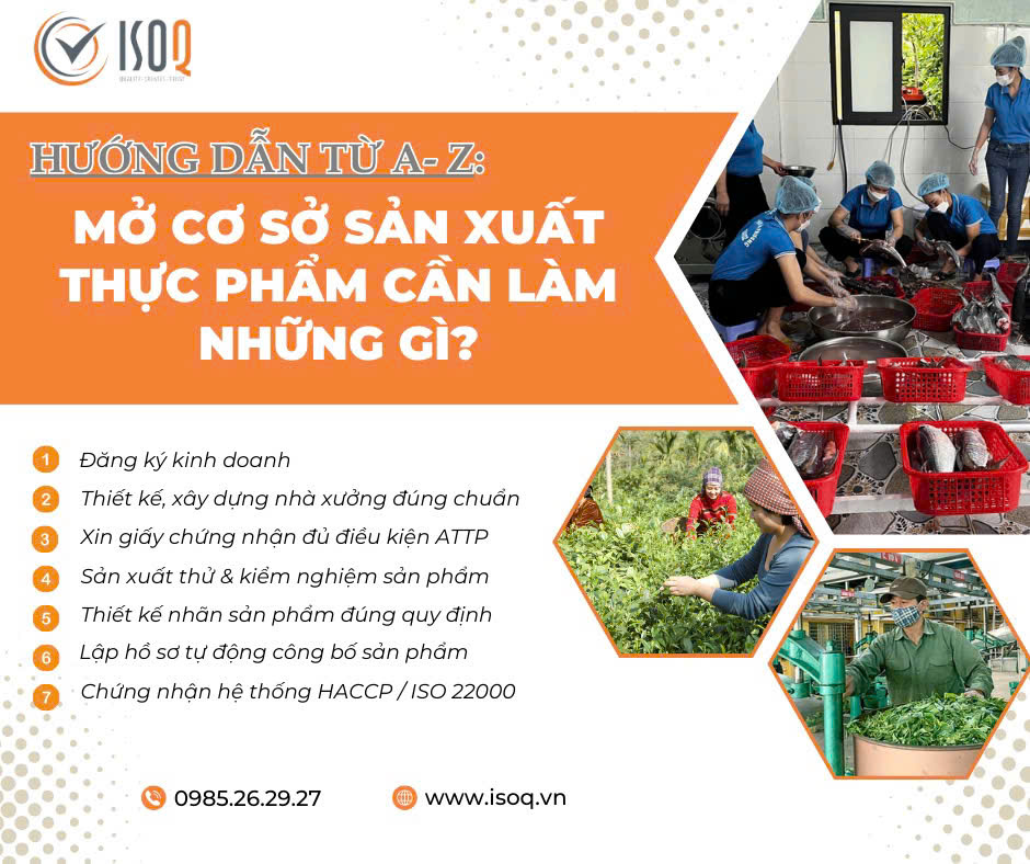 [HƯỚNG DẪN CHI TIẾT 2025] 7 bước mở cơ sở sản xuất thực phẩm đúng quy định, đảm bảo an toàn